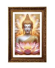 Lord Buddha Big Photo Frame - 20x28 Inches For Home,Temple & Office Decoration (F11270)