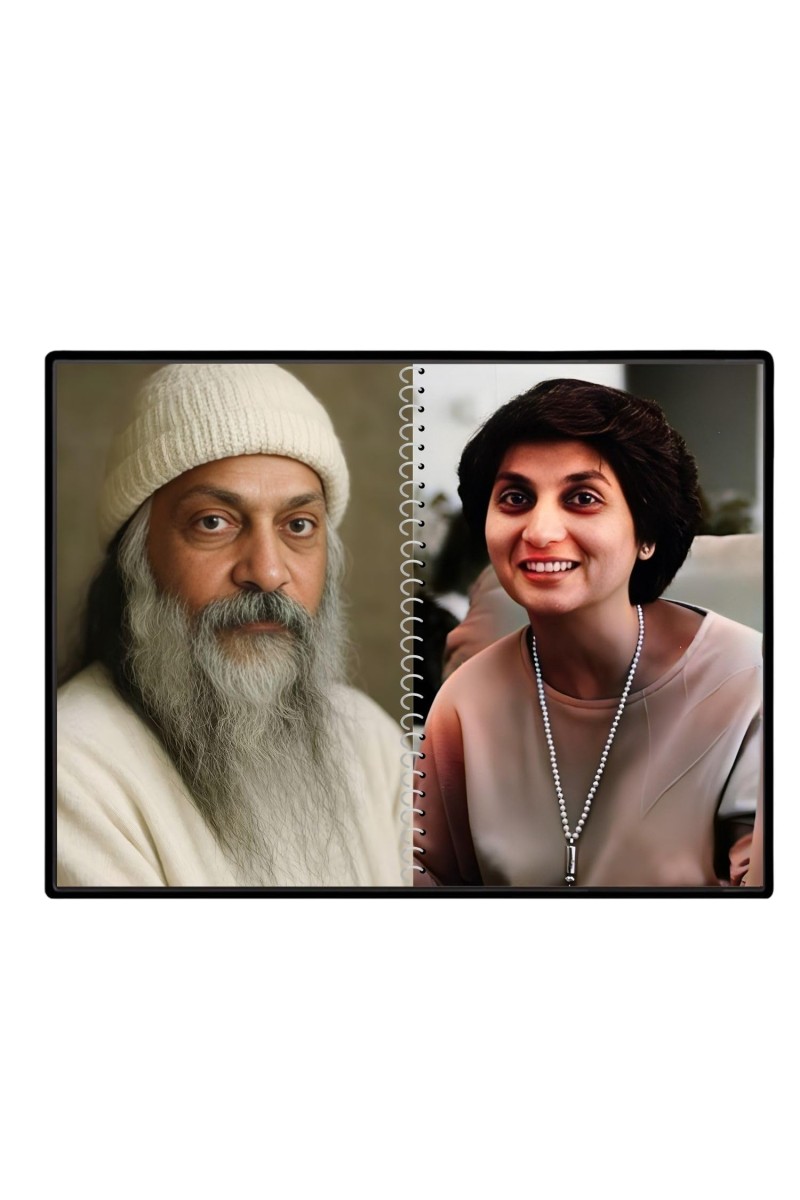 Acharya Rajneesh (Oshoo) &Maa Anand Sheela Laminated Photo - 7x9 Inches, Divine Blessings For Home & Office And Temple Decoration (F16328)