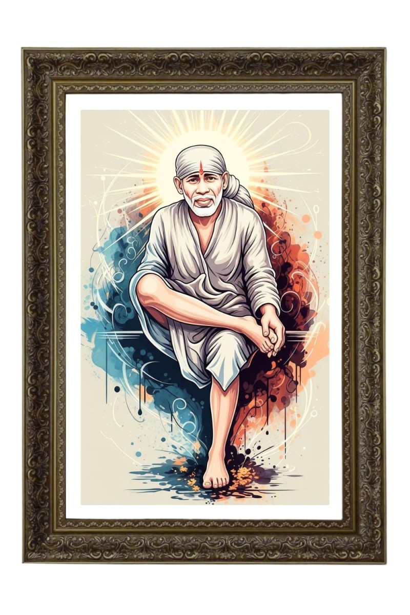 Vertical16X24 Inches Frame Big Photo Frame - 20x28 Inches For Home,Temple & Office Decoration (F11113)