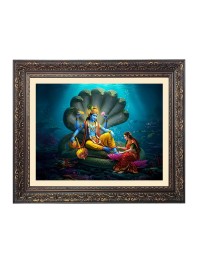 Divine lakhsmi vishnu Big Photo Frame - 24x28 Inches for Home,Temple & Office Decoration