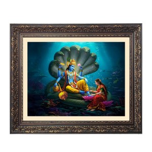 Divine lakhsmi vishnu Big Photo Frame - 24x28 Inches for Home,Temple & Office Decoration