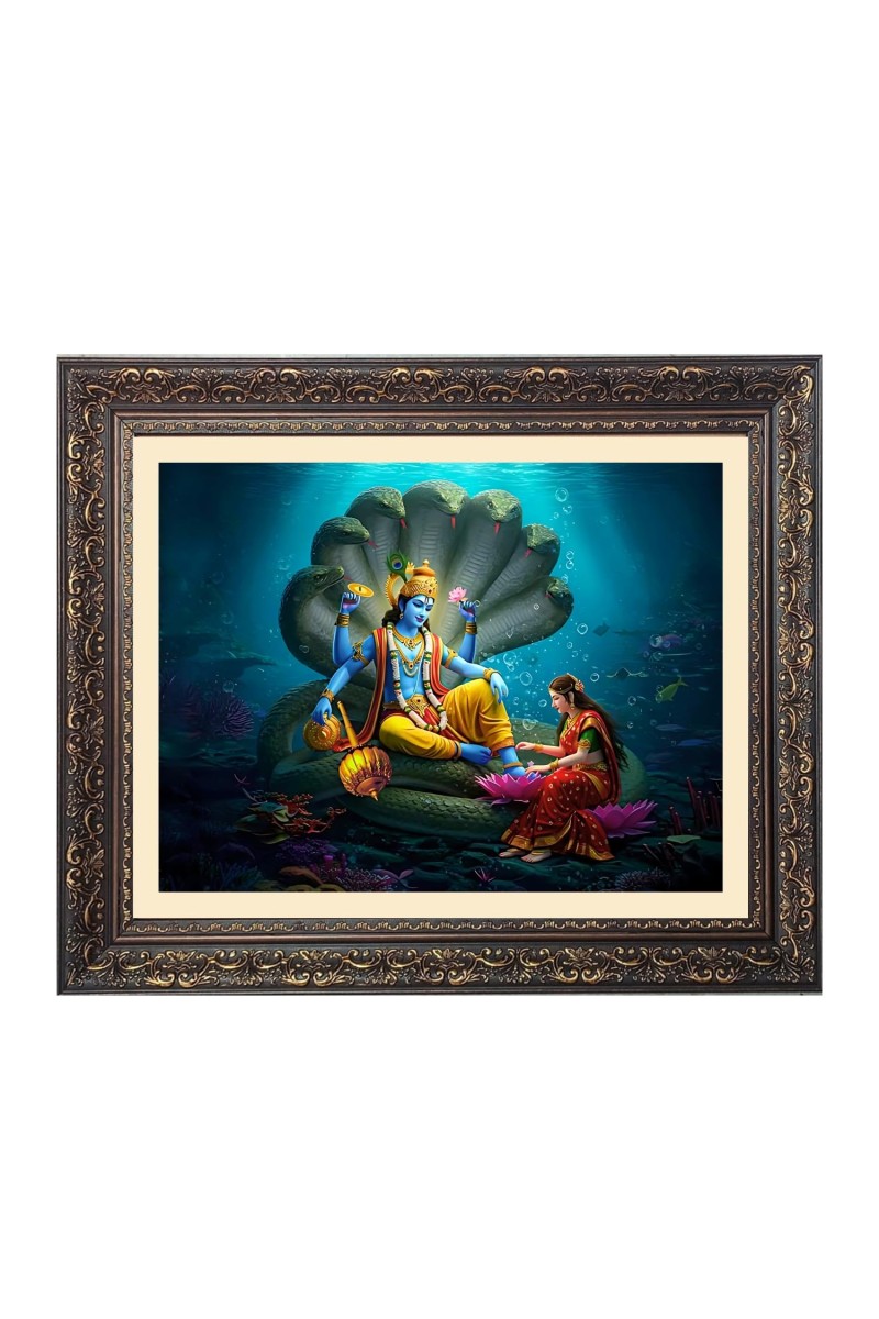 Divine lakhsmi vishnu Big Photo Frame - 18x22 Inches for Home,Temple & Office Decoration