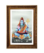 Lord Mahadev Big Photo Frame - 20x28 Inches For Home,Temple & Office Decoration (F11290)
