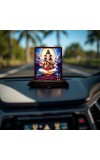 Car Desk/Table Top Lord Ganesha Wooden Photo Stand 3x4 Inches, Compact & Stylish Spiritual Display For Car, Home & Office (Pack Of 1) (F14616)