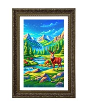 Vertical16X24 Inches Frame Big Photo Frame - 20x28 Inches For Home,Temple & Office Decoration (F10857)