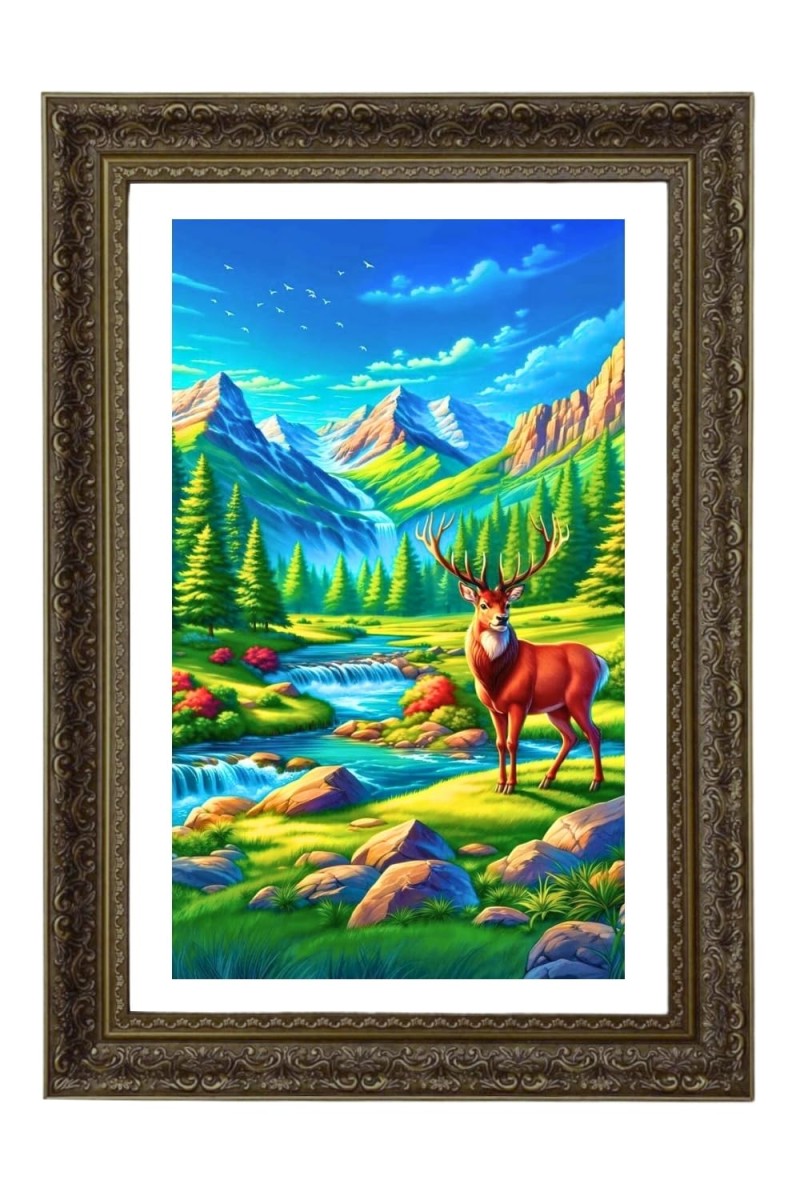 Vertical16X24 Inches Frame Big Photo Frame - 20x28 Inches For Home,Temple & Office Decoration (F10857)