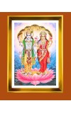 Golden Photo Frame - 10x14 Inches | Elegant Wooden Frame For Home, Office & Temple Decoration | Spiritual Wall & Table Decor and Gift Item