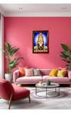 Lord Balaji Photo Frame For Wall & Table | 7x9 Inch Golden Cherry Finish | Decorative Lord Balaji Photo Frame For Home, Office & Pooja Room (F11643)
