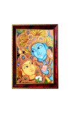 Radha Krishna Art Photo Frame For Wall & Table | 7x9 Inch Golden Cherry Finish | Decorative Radha Krishna Art Photo Frame For Home, Office & Pooja Room (F11333)