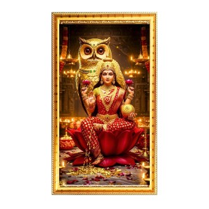 Maa Laxmi Digital Golden Color Photo Frame | Hindu Religious Wall Decor | 8x15 Inches - Inspirational Wall Art For Office, Home Decor - Ideal Spiritual Gift (F10205) Maa Laxmi Digital Golden Color Photo Frame | Hindu Religious Wall Decor | 8x15 Inches - Inspirational Wall Art For Office, Home Decor - Ideal Spiritual Gift (F10205)
