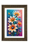 Floral Painting Print Big Photo Frame - 20x28 Inches For Home,Temple & Office Decoration (F10998)