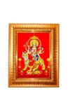 Jai Mata Di Golden Designer Photo Frame | 10x14 Inch Religious Wall Hanging Frame For Home & Office Decoration | Hindu Deity Jai Mata Di Spiritual Gift Item