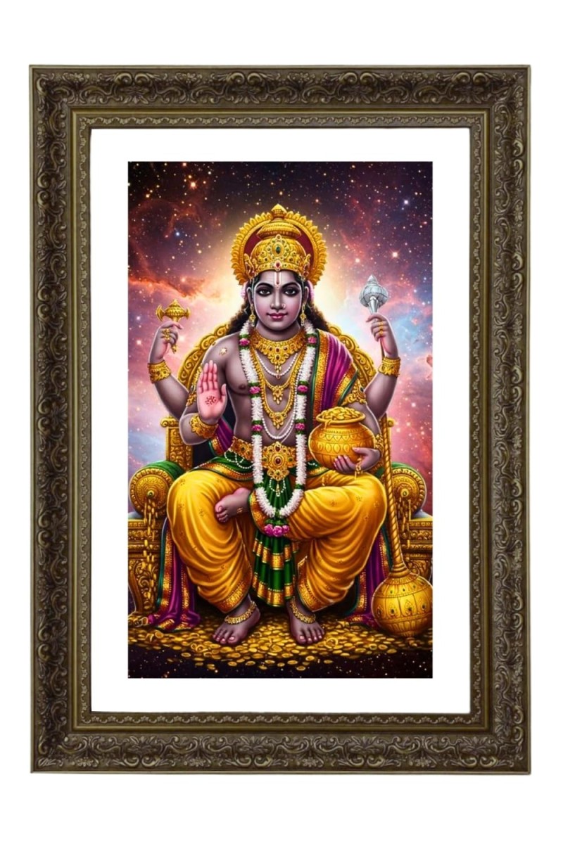 Kubera Big Photo Frame - 20x28 Inches For Home,Temple & Office Decoration (F10657)