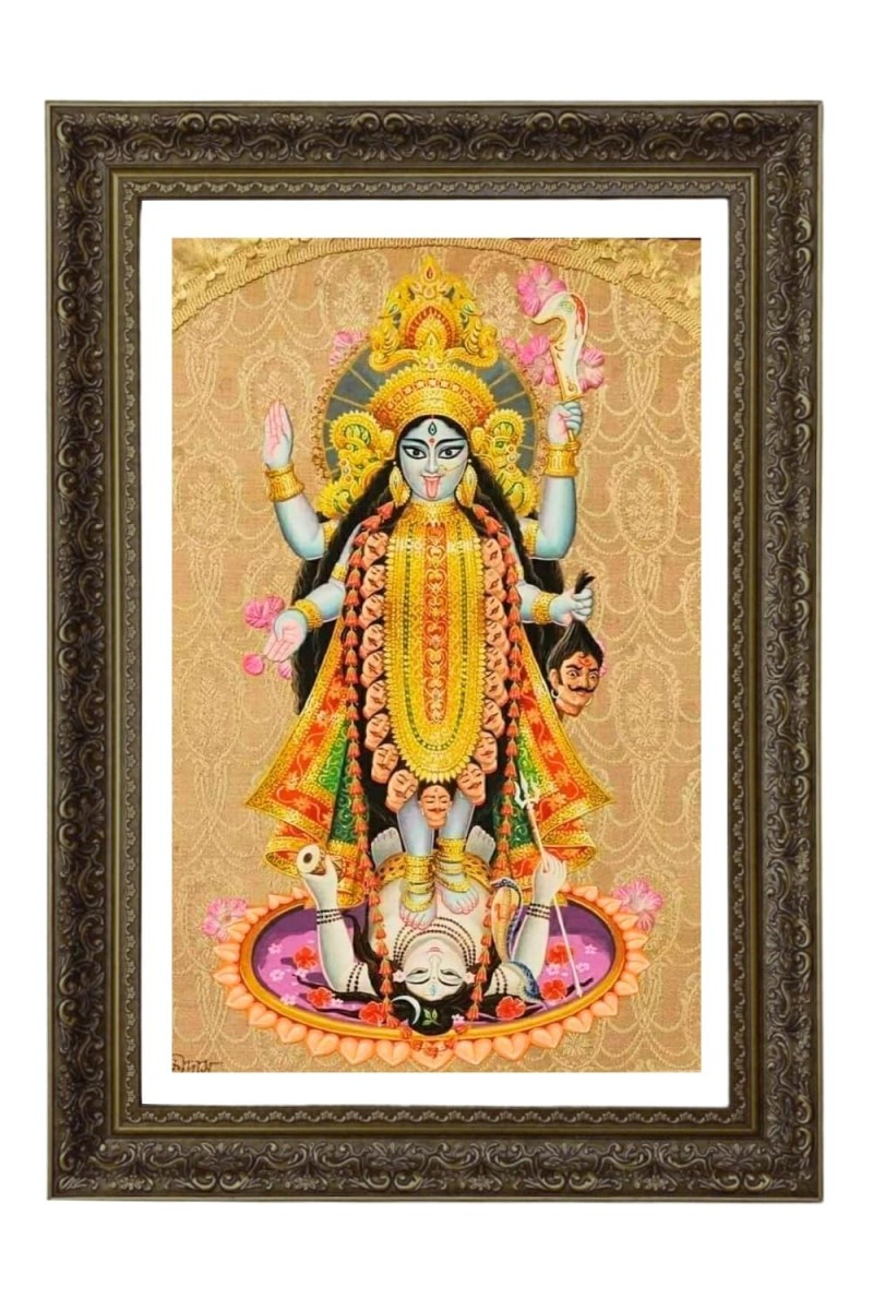 Maa Kaali Big Photo Frame - 20x28 Inches For Home,Temple & Office Decoration (F10761)