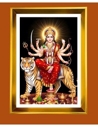 Golden Photo Frame - 10x14 Inches | Elegant Wooden Frame For Home, Office & Temple Decoration | Spiritual Wall & Table Decor and Gift Item