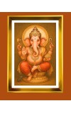 Golden Photo Frame - 10x14 Inches | Elegant Wooden Frame For Home, Office & Temple Decoration | Spiritual Wall & Table Decor and Gift Item