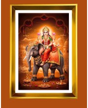 Golden Photo Frame - 10x14 Inches | Elegant Wooden Frame For Home, Office & Temple Decoration | Spiritual Wall & Table Decor and Gift Item