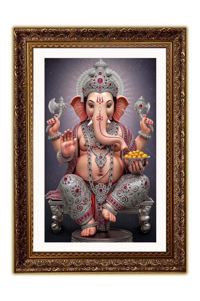 Vertical16X24 Inches Frame Big Photo Frame - 20x28 Inches For Home,Temple & Office Decoration (F10938)