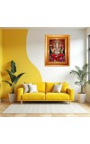 Lord Ganesh Golden Designer Photo Frame | 10x14 Inch Religious Wall Hanging Frame For Home & Office Decoration | Hindu Deity Lord Ganesh Spiritual Gift Item