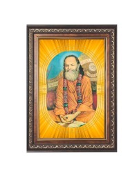 Swami Brahmananda Saraswati Spiritual Guru Digital Photo In Designer Frame, Size 10x16 Inch | Hindu Religious Picture For Home Temple, Office & Gift | Wall Art & Pooja Decor (F10459)