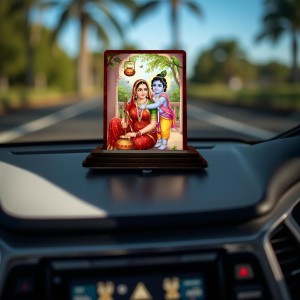 Car Desk/Table Top Lord Radha Krishna Wooden Photo Stand 3x4 Inches, Compact & Stylish Spiritual Display For Car, Home & Office (Pack Of 1) (F15170) Car Desk/Table Top Lord Radha Krishna Wooden Photo Stand 3x4 Inches, Compact & Stylish Spiritual Display For Car, Home & Office (Pack Of 1) (F15170)