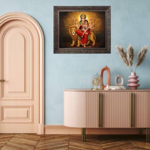 Goddess durga Big Photo Frame - 26x30 Inches for Home,Temple & Office Decoration