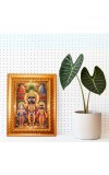 Lord Jagannath, Balabhadra,Subhadra Golden Designer Photo Frame | 10x14 Inch Religious Wall Hanging Frame For Home & Office Decoration | Hindu Deity Lord Jagannath, Balabhadra,Subhadra Spiritual Gift