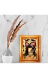 Joy Boro Maa Golden Designer Photo Frame | 16x20 Inch Religious Wall Hanging Frame For Home & Office Decoration | Hindu Deity Spiritual Gift Item