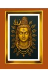 Golden Photo Frame - 10x14 Inches | Elegant Wooden Frame For Home, Office & Temple Decoration | Spiritual Wall & Table Decor and Gift Item
