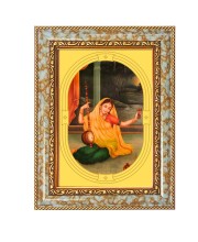 Meera Bai Spiritual Guru Digital Photo In Designer Frame, Size 8x12 Inch | Hindu Religious Picture For Home Temple, Office & Gift | Wall Art & Pooja Decor (F10411)
