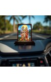 Car Desk/Table Top Lord Hanuman Rama Sita Wooden Photo Stand 3x4 Inches, Compact & Stylish Spiritual Display For Car, Home & Office (Pack Of 1) (F14287)