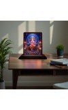 Car Desk/Table Top Lord Ganesha Wooden Photo Stand 3x4 Inches, Compact & Stylish Spiritual Display For Car, Home & Office (Pack Of 1) (F14519)