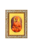 Swami VIvekananda Spiritual Guru Digital Photo In Designer Frame, Size 8x12 Inch | Hindu Religious Picture For Home Temple, Office & Gift | Wall Art & Pooja Decor (F10418)