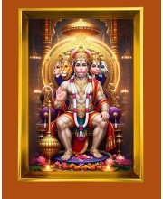 Golden Photo Frame - 10x14 Inches | Elegant Wooden Frame For Home, Office & Temple Decoration | Spiritual Wall & Table Decor and Gift Item