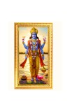 Lord Dhanvantari Digital Golden Color Photo Frame | Hindu Religious Wall Decor | 8x15 Inches - Inspirational Wall Art For Office, Home Decor - Ideal Spiritual Gift (F10374)