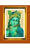 Golden Photo Frame - 10x14 Inches | Elegant Wooden Frame For Home, Office & Temple Decoration | Spiritual Wall & Table Decor and Gift Item