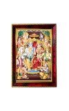 Ram Darbar Photo Frame For Wall & Table | 7x9 Inch Golden Cherry Finish | Decorative Ram Darbar Photo Frame For Home, Office & Pooja Room (F11847)