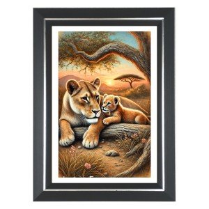Lions Photo Wall & Table Frame | 12x16 Inch Black Designer | Perfect For Gifting & Home Decor (F9641) Lions Photo Wall & Table Frame | 12x16 Inch Black Designer | Perfect For Gifting & Home Decor (F9641)