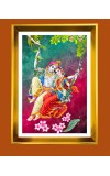 Golden Photo Frame - 10x14 Inches | Elegant Wooden Frame For Home, Office & Temple Decoration | Spiritual Wall & Table Decor and Gift Item