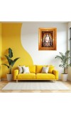 Lord Ganesha Golden Designer Photo Frame | 14x18 Inch Religious Wall Hanging Frame For Home, Office Decoration and Spiritual Gift Item (M3)