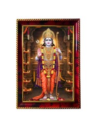 Lord Rama Photo Frame For Wall & Table | 7x9 Inch Golden Cherry Finish | Decorative Lord Rama Photo Frame For Home, Office & Pooja Room (F11690)