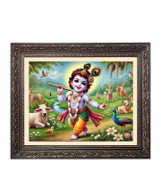 Little krishna Big Photo Frame - 18x22 Inches for Home,Temple & Office Decoration