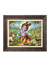 Little krishna Big Photo Frame - 24x28 Inches for Home,Temple & Office Decoration