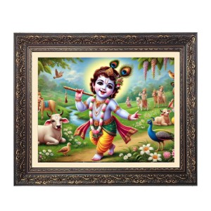 Little krishna Big Photo Frame - 24x28 Inches for Home,Temple & Office Decoration Little krishna Big Photo Frame - 24x28 Inches for Home,Temple & Office Decoration