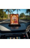 Car Desk/Table Top Radha Krishna Wooden Photo Stand 3x4 Inches, Compact & Stylish Spiritual Display For Car, Home & Office (Pack Of 1) (F14220)