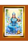 Mata Lakhsmi Golden Photo Frame - 16x20 Inches | Elegant Wooden Frame For Home, Office & Temple Decoration | Spiritual Wall & Table Decor And Gift Item (F9708)