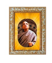 A.C. Bhaktivedanta Swami Prabhupada Spiritual Guru Digital Photo In Designer Frame, Size 16x20 Inch | Hindu Religious Picture For Home Temple, Office & Gift | Wall Art & Pooja Decor (F10498)