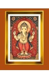 Golden Photo Frame - 10x14 Inches | Elegant Wooden Frame For Home, Office & Temple Decoration | Spiritual Wall & Table Decor and Gift Item