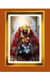 Golden Photo Frame - 10x14 Inches | Elegant Wooden Frame For Home, Office & Temple Decoration | Spiritual Wall & Table Decor and Gift Item