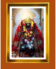 Golden Photo Frame - 10x14 Inches | Elegant Wooden Frame For Home, Office & Temple Decoration | Spiritual Wall & Table Decor and Gift Item